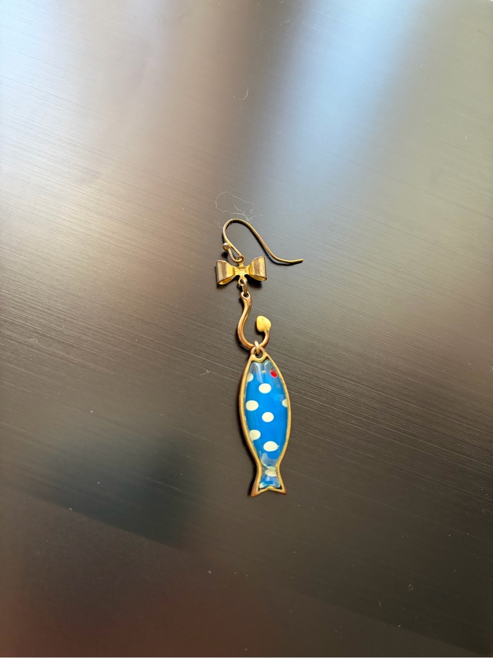 Betsey Johnson Blue Fish Earring